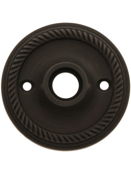 2 1/2 inch Rope Pattern Rosette With 5/8 inch Collar in Oil-Rubbed Bronze